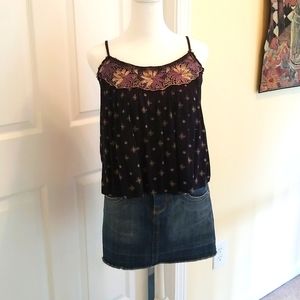 Candie's Juniors denim skirt. Dark wash lightly distressed.  Sz. 1